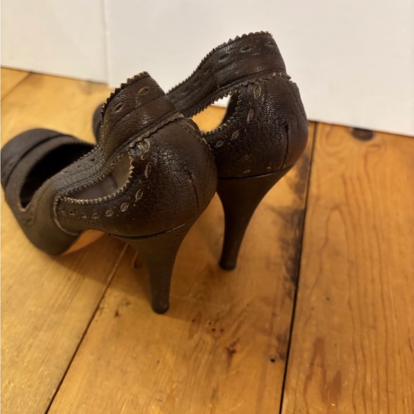 Pedro Garcia Leather Pumps 4” Mary Jane Style SZ 8 US, Euro 39,Round Toe Cute - Picture 3 of 8